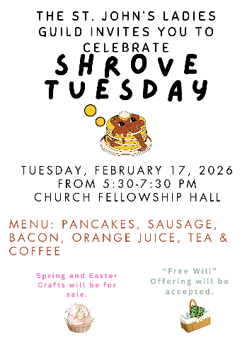 2026 Shrove Tuesday 